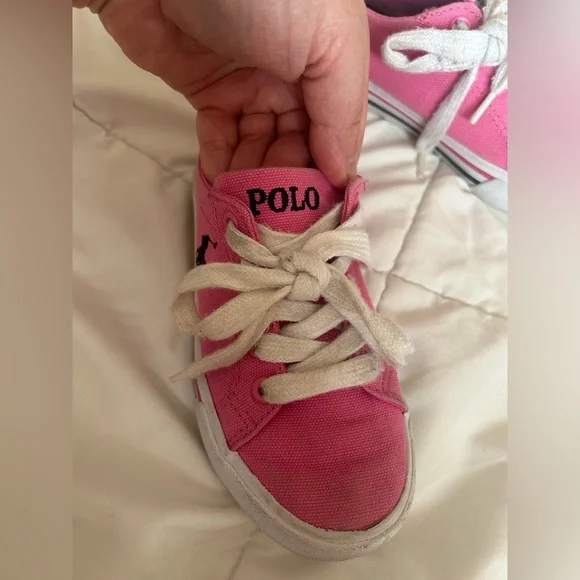 Toddler size 11 sneakers pink Polo Ralph Loren - Picture 3 of 11